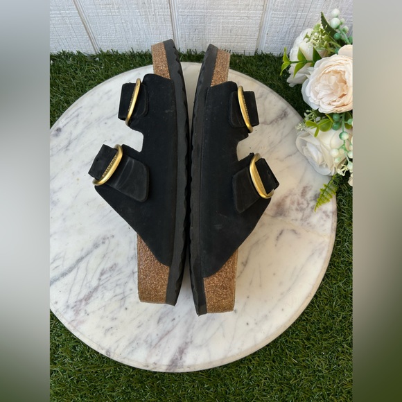 BIRKENSTOCK Arizona Big Buckle Nubuk Leather
Color: Black women Sz 40 US 9-95 - Picture 14 of 16